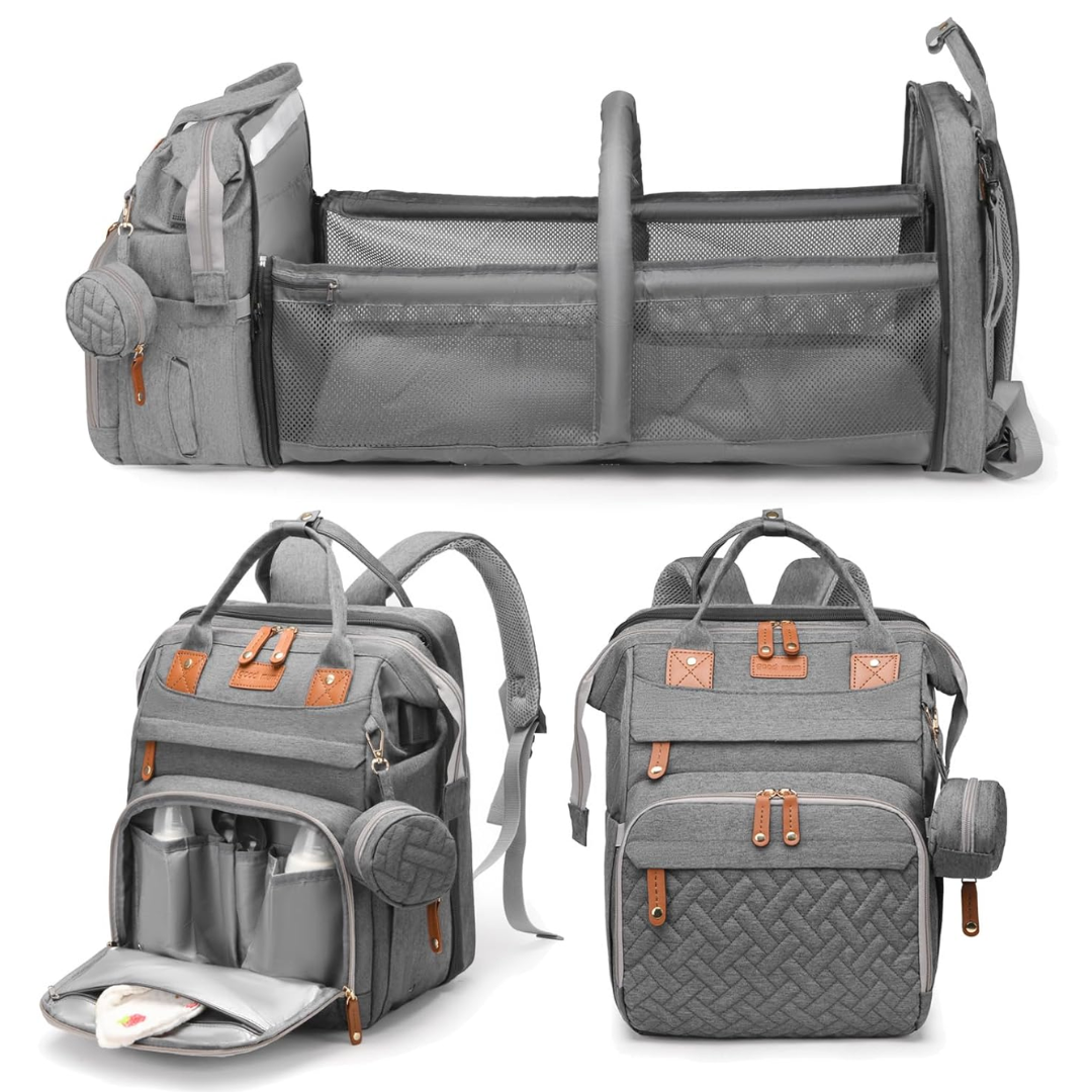 Mochila para bebé con cambiador desplegable